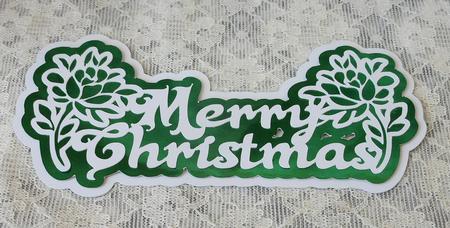 Merry Christmas Floral Layered Topper