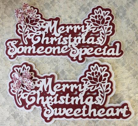 Christmas Someone Special & Sweetheart Floral Toppers - Studi