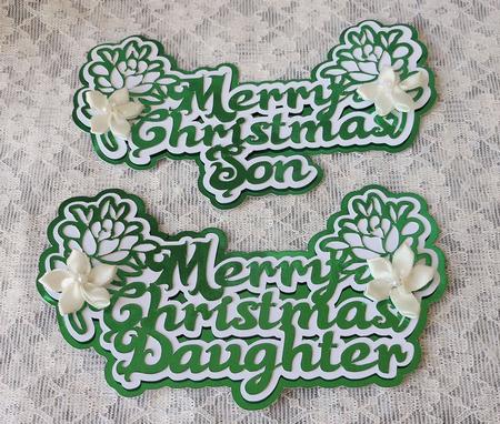 Merry Christmas Son & Daughter Toppers