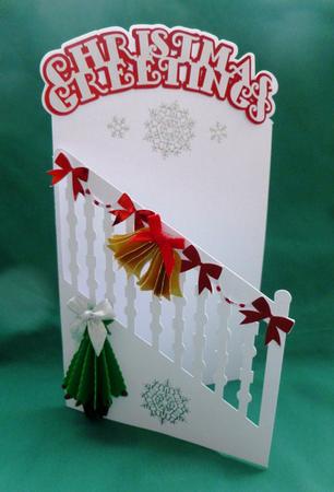 Christmas Decorated Stairs Card