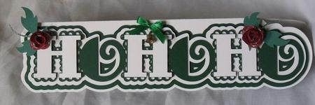Scalloped Layered Ho Ho Ho Card