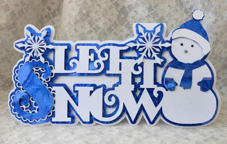 Let It Snow Christmas Snowman Card