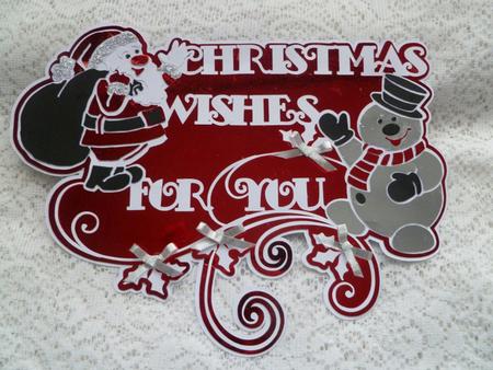 Christmas Wishes Layered Santa/snowman Topper
