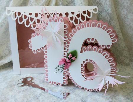 3D Scalloped 16th Keepsake & Box
