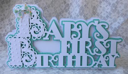 Scalloped Baby's First Birthday Card