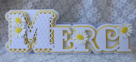 Scalloped Layered Merci Card