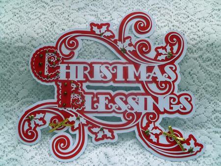 Scalloped Layered Christmas Blessings Topper