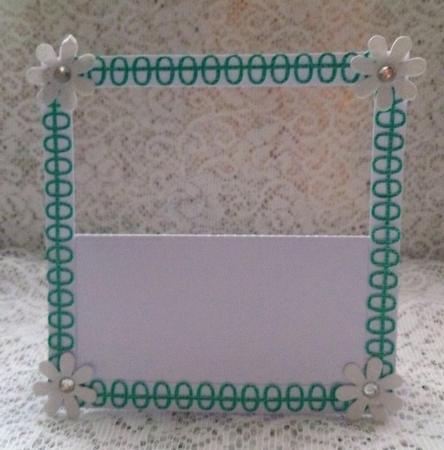 Scalloped Square Photo Frame & Stand