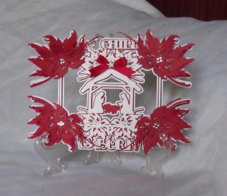 A Child is Born Christmas Poinsettia Topper
