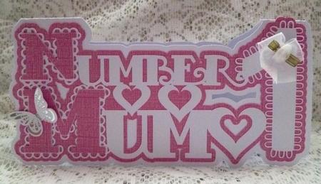 Scalloped Layered Number 1 Mum Card