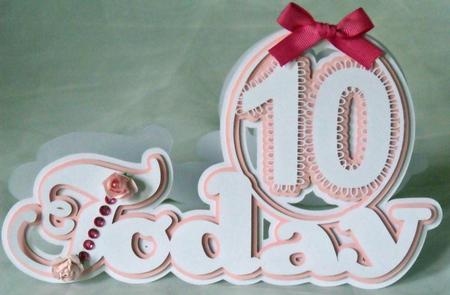 Scalloped Layered 10 Today Card