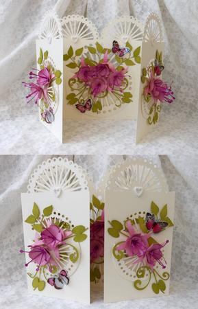 3D Fuschia Door Card