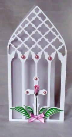Layered Cross Arched Window Card - Crobo/cameo