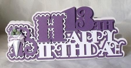 Scalloped Happy 13th Birthday Card