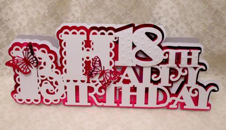 Scalloped Happy 18th Birthday