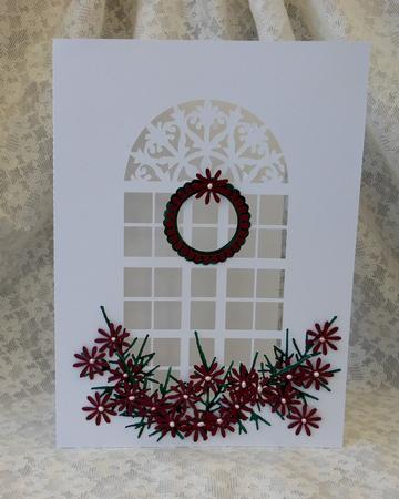 Christmas Decorated Window Card