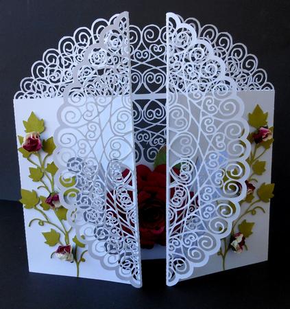 Heart Scroll Door Card