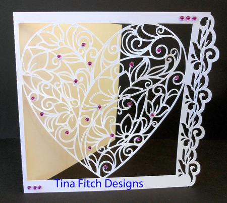 Heart Intricate Cut Out Card