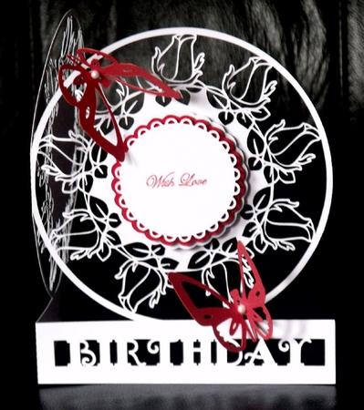 Birthday Rose Round Card