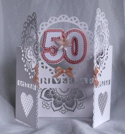 50th Birthday/anniversary Round Door Card