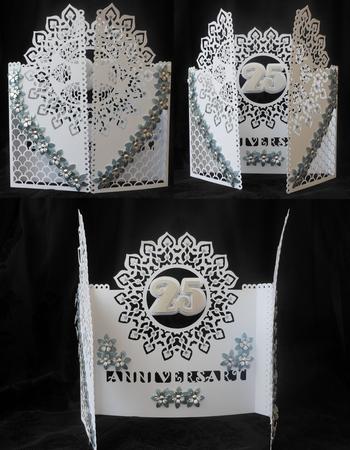 25th Birthday/anniversary Round Door Card