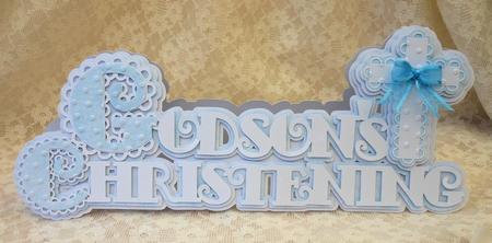 Scalloped Christening Godson Card