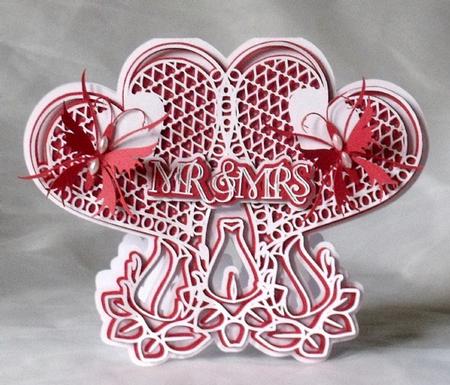 Mr & Mrs Heart Card