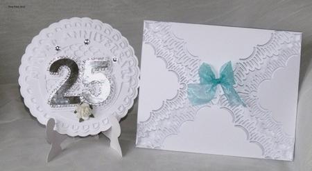 Silver Anniversary Plate Stand & Box