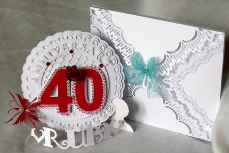 Ruby Anniversary Plate Stand & Box