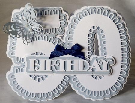 Stand Alone Scalloped Number 50 Birthday