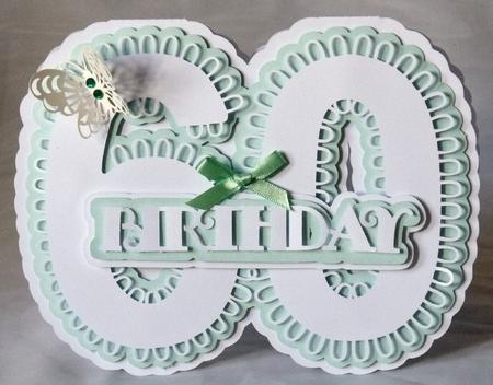 Stand Alone Scalloped Number 60 Birthday