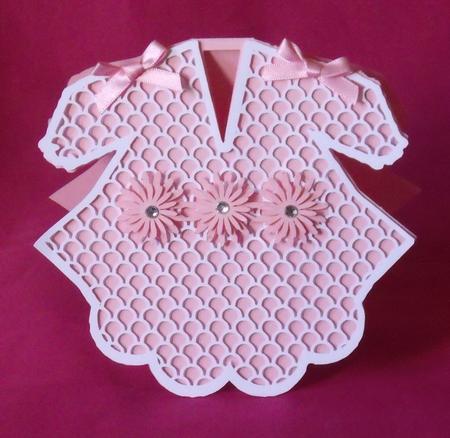 New Baby Lattice Dress Card