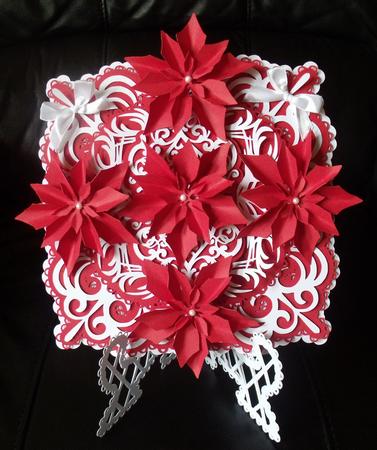 Poinsettia Stand Card