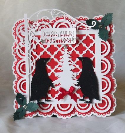 Christmas Penguin Layered Topper