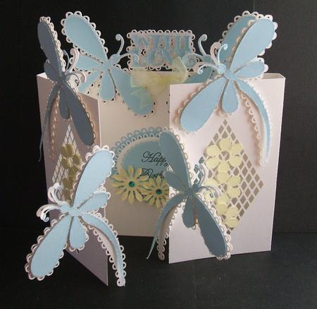 Dragonfly Door Card - Cameo