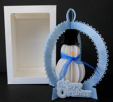 3D Christmas Snowman Snow Globe & Box