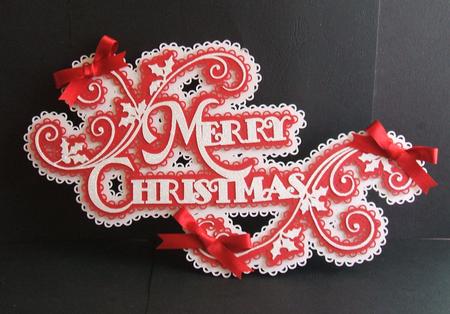 Scalloped Layered Merry Christmas Topper