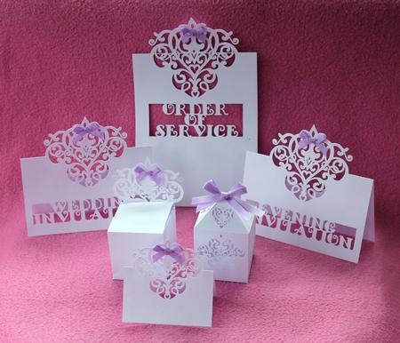 Heart Wedding Stationery Set