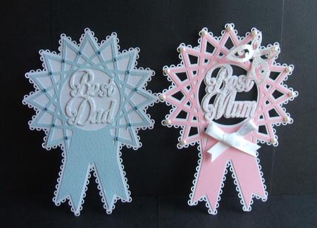 Best Mum & Best Dad Rosette Set