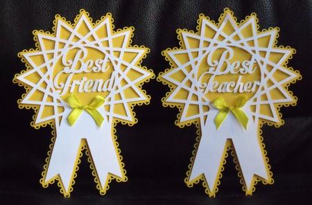 Best Friend & Best Teacher Rosette Set