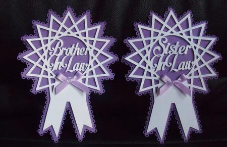 Brother & Sister in Law Rosette Set