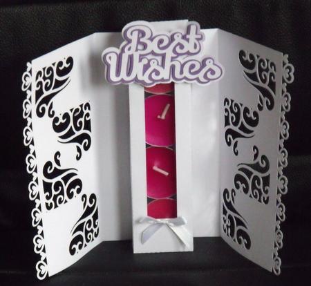 Best Wishes Tealight Card Wrap