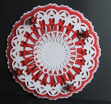 Layered Heart Doily Topper