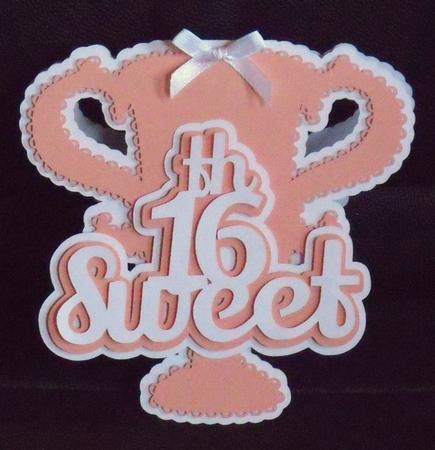 Sweet 16th Trophy Card