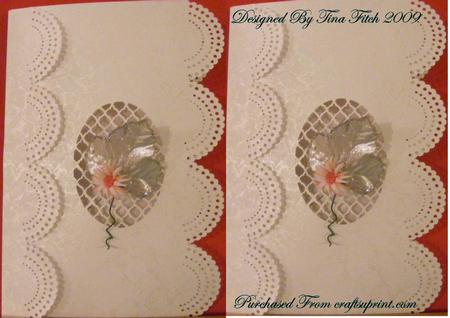 Scalloped Round & Lattice Card