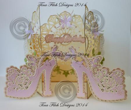 Flourished Fancy Shoe Door Card