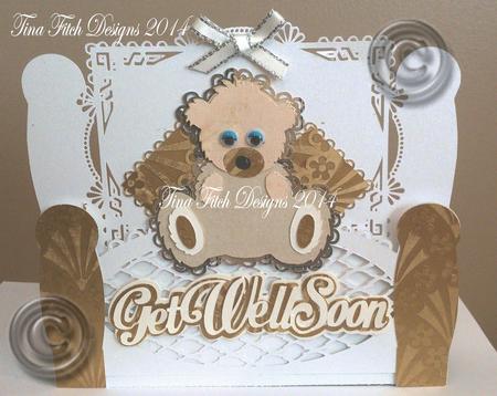 Get Well Teddy in Bed Card