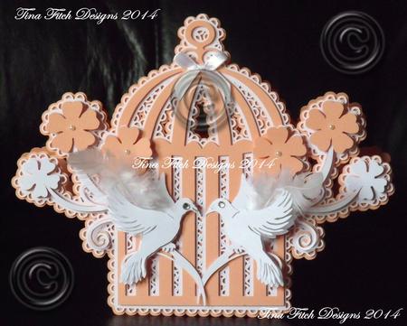Scalloped Layered Birdcage Card