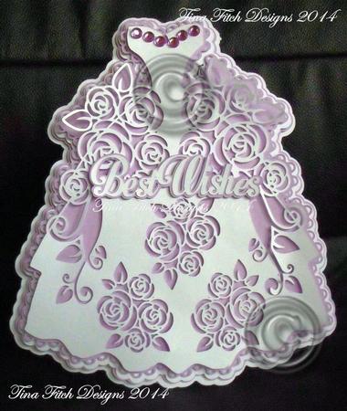 Best Wishes Floral Dress Card