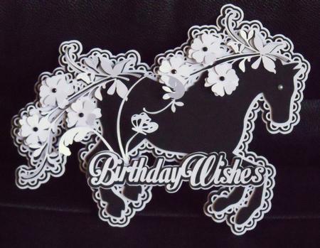 Birthday Wishes Floral Horse Topper